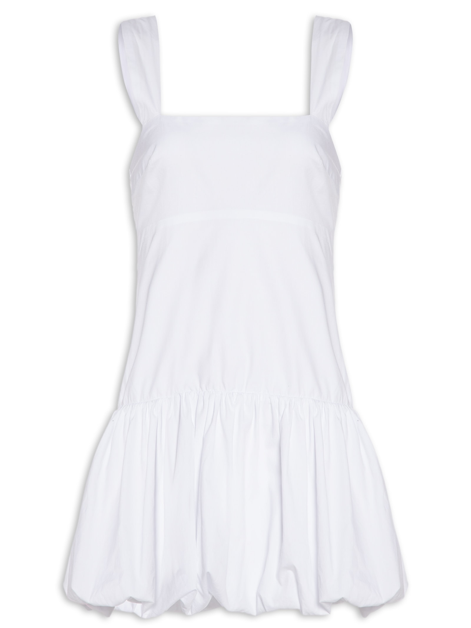 Vestido Curto Balonê Alças Branco Farm