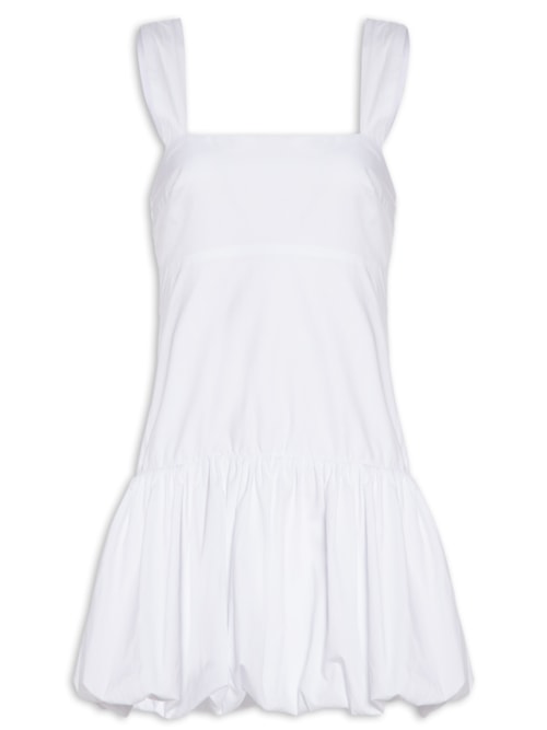Vestido Curto Balonê Alças – Branco