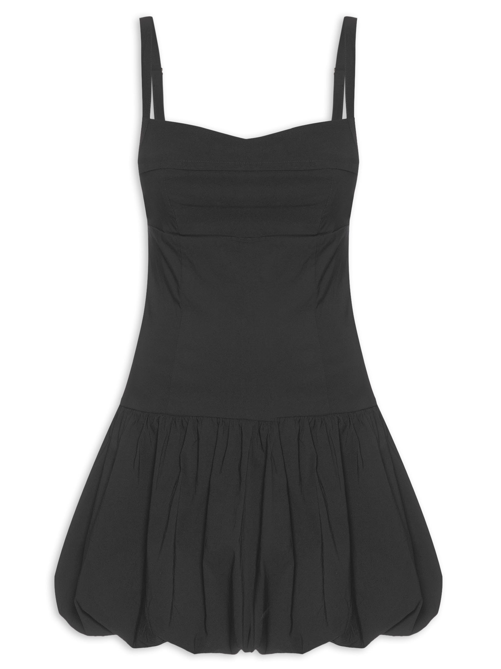Vestido Curto Balonê Preto Market 33