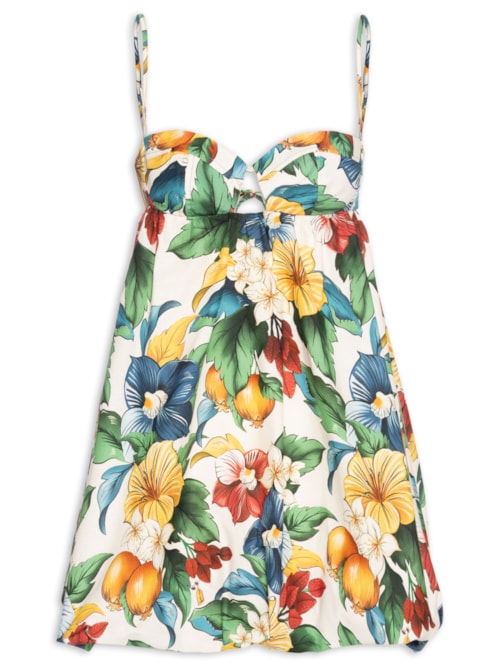 Vestido Curto Balonê Tropicalzinho – Amarelo