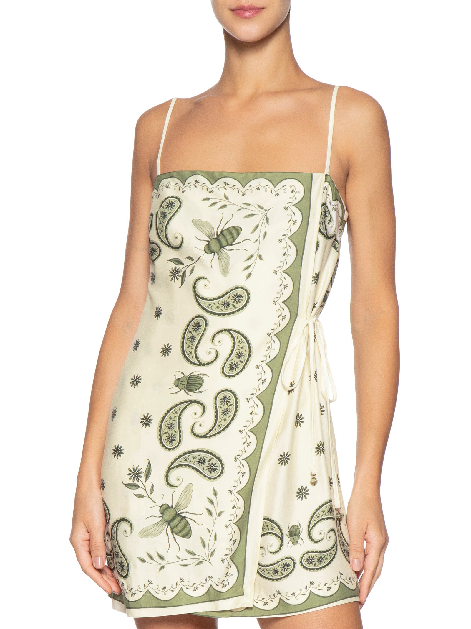 Vestido Curto Bandanas Jardim Verde Farm