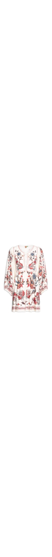 Vestido Curto Boho Flor - Bege