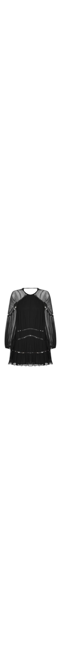 Vestido Curto Boho - Preto