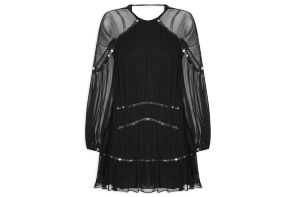 Vestido Curto Boho – Preto