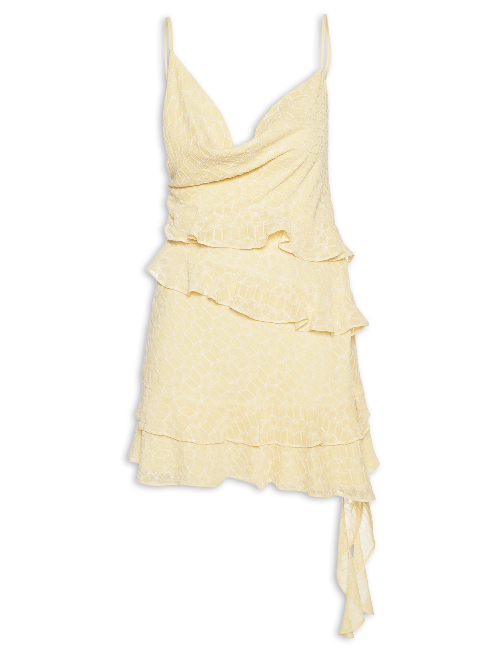 Vestido Curto Bordado Coqueirinho - Amarelo by FARM