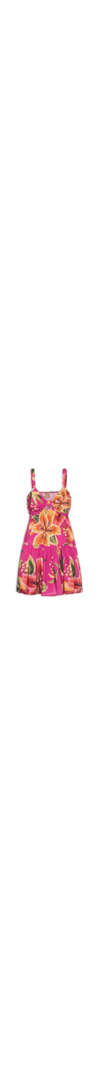 Vestido Curto Bordando Flor - Rosa