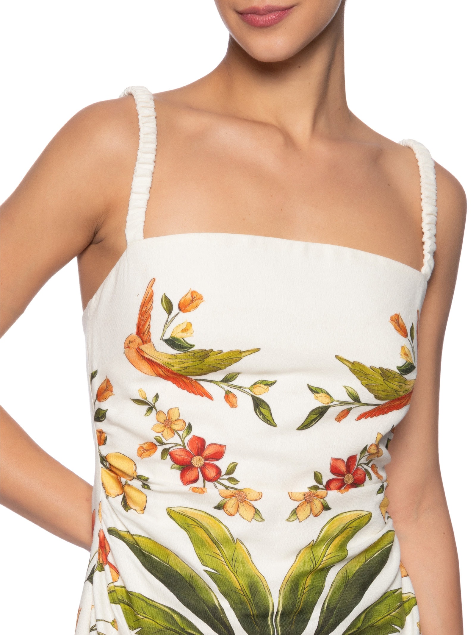 Vestido Curto Bosque Chic Branco Farm