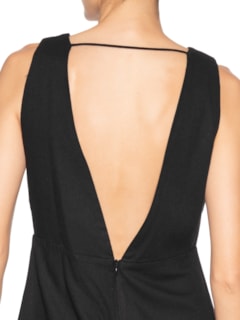 Vestido Curto Botões Frente - Preto by FARM