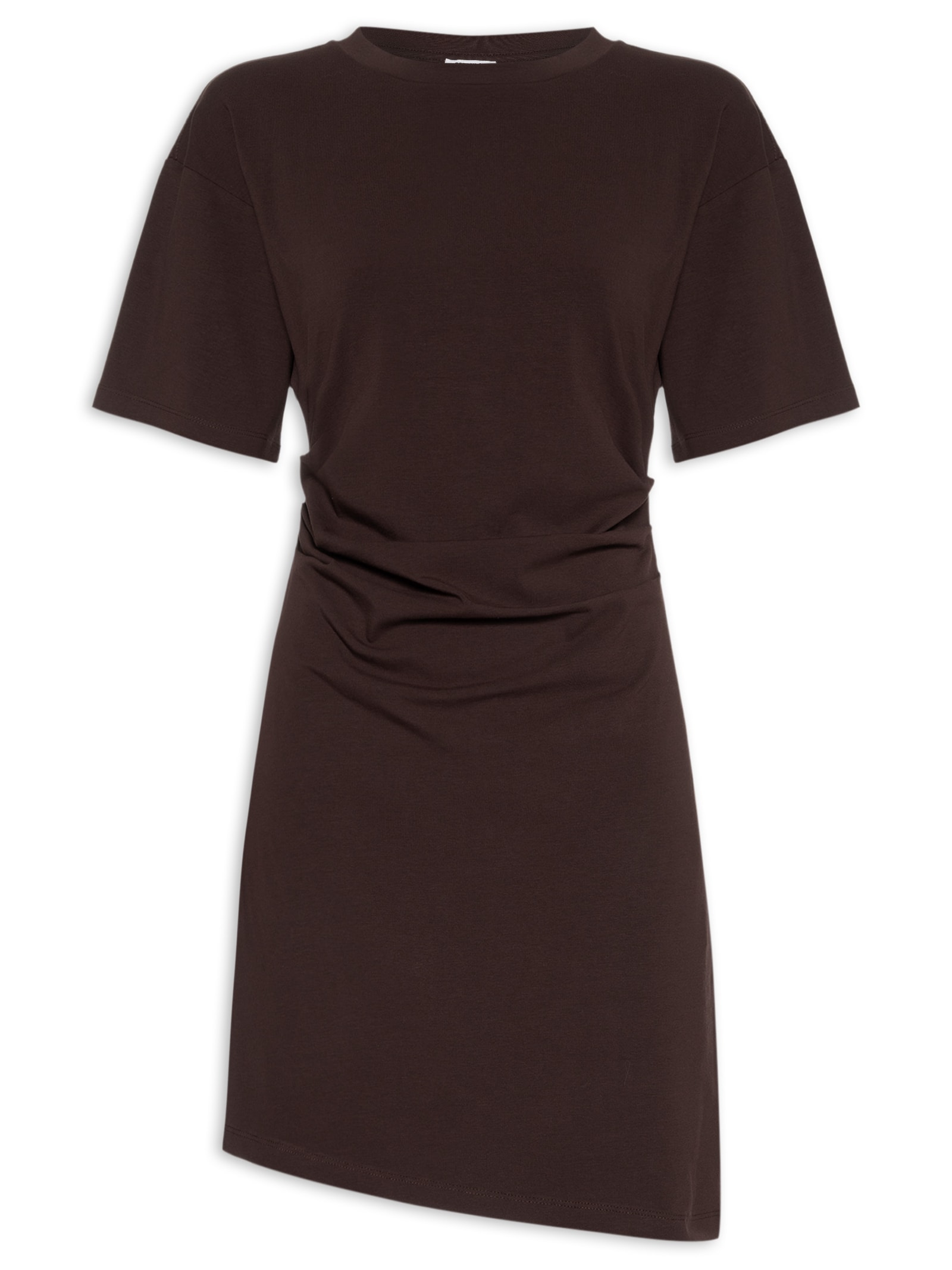 Vestido Curto Boxy Tuck T-shirt Mini Dress Marrom Cotton On