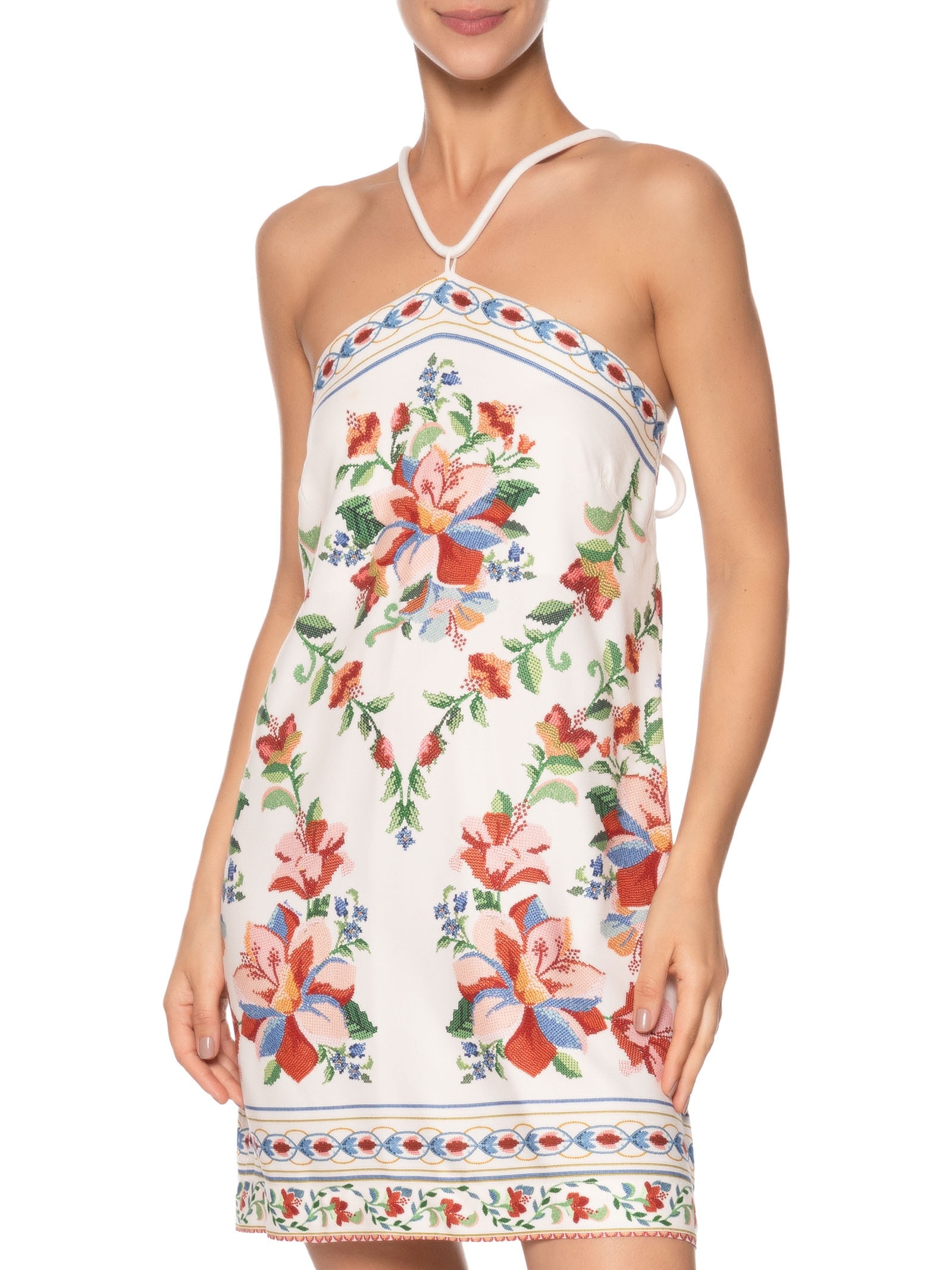 Vestido Curto Brisa Serena Off White Farm