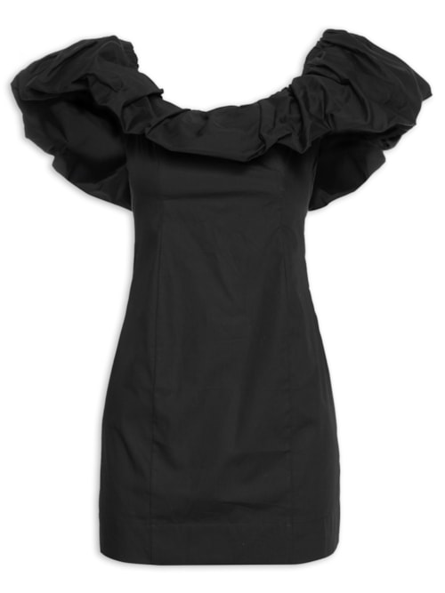 Vestido Curto Bufante – Preto