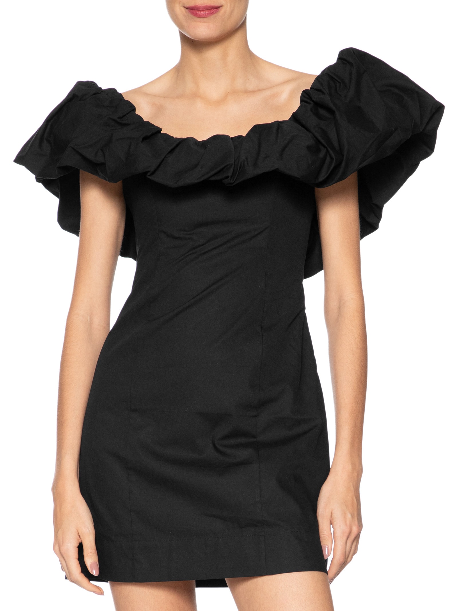 Vestido Curto Bufante Preto Farm