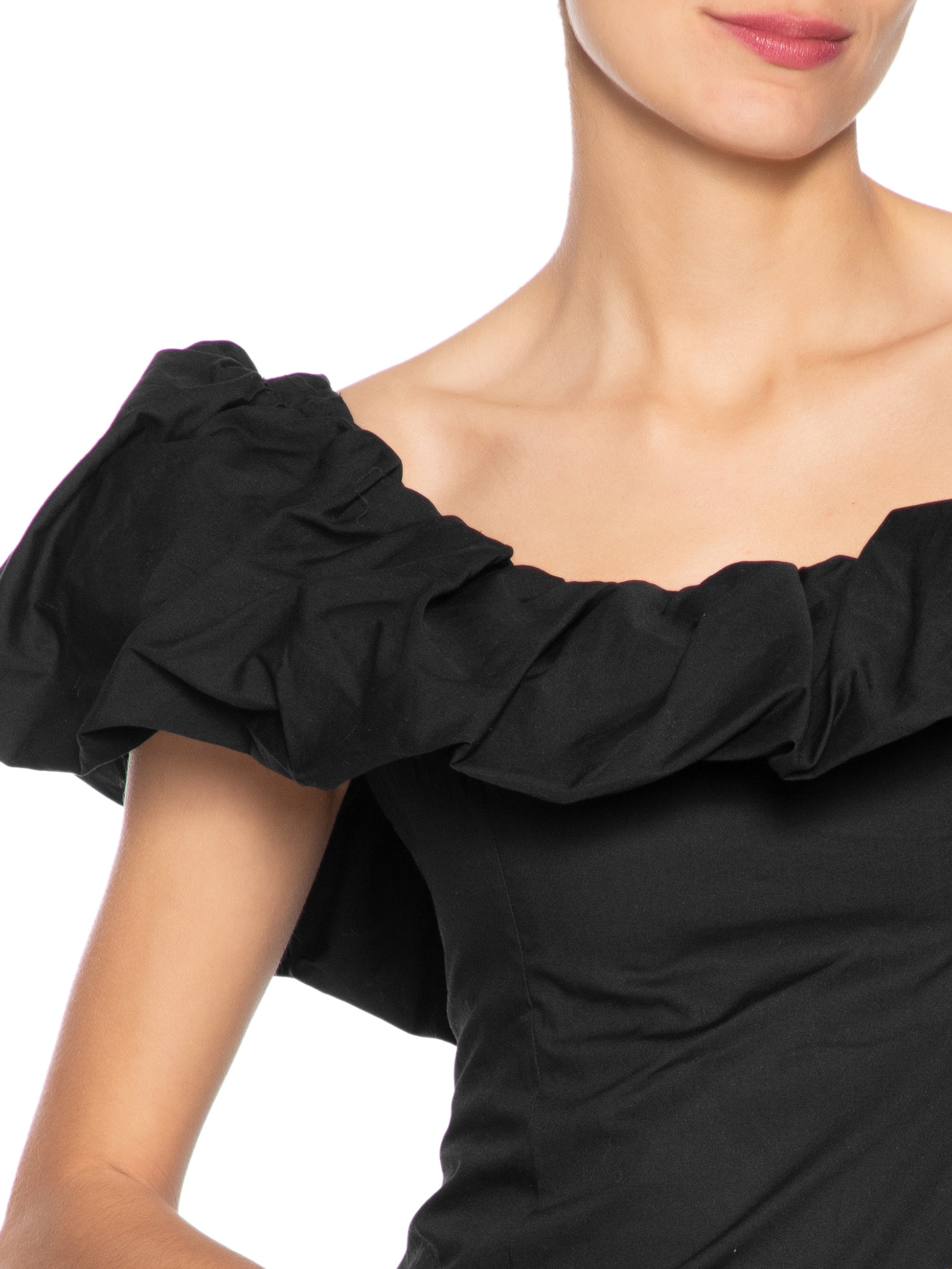 Vestido Curto Bufante Preto Farm