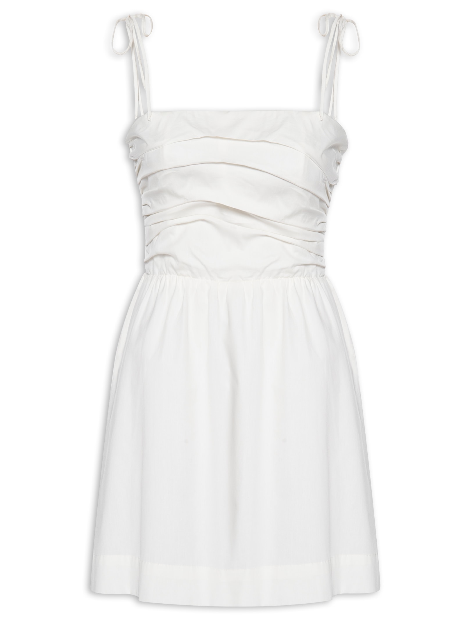 Vestido Curto Busto Drapeado Branco  Dress To
