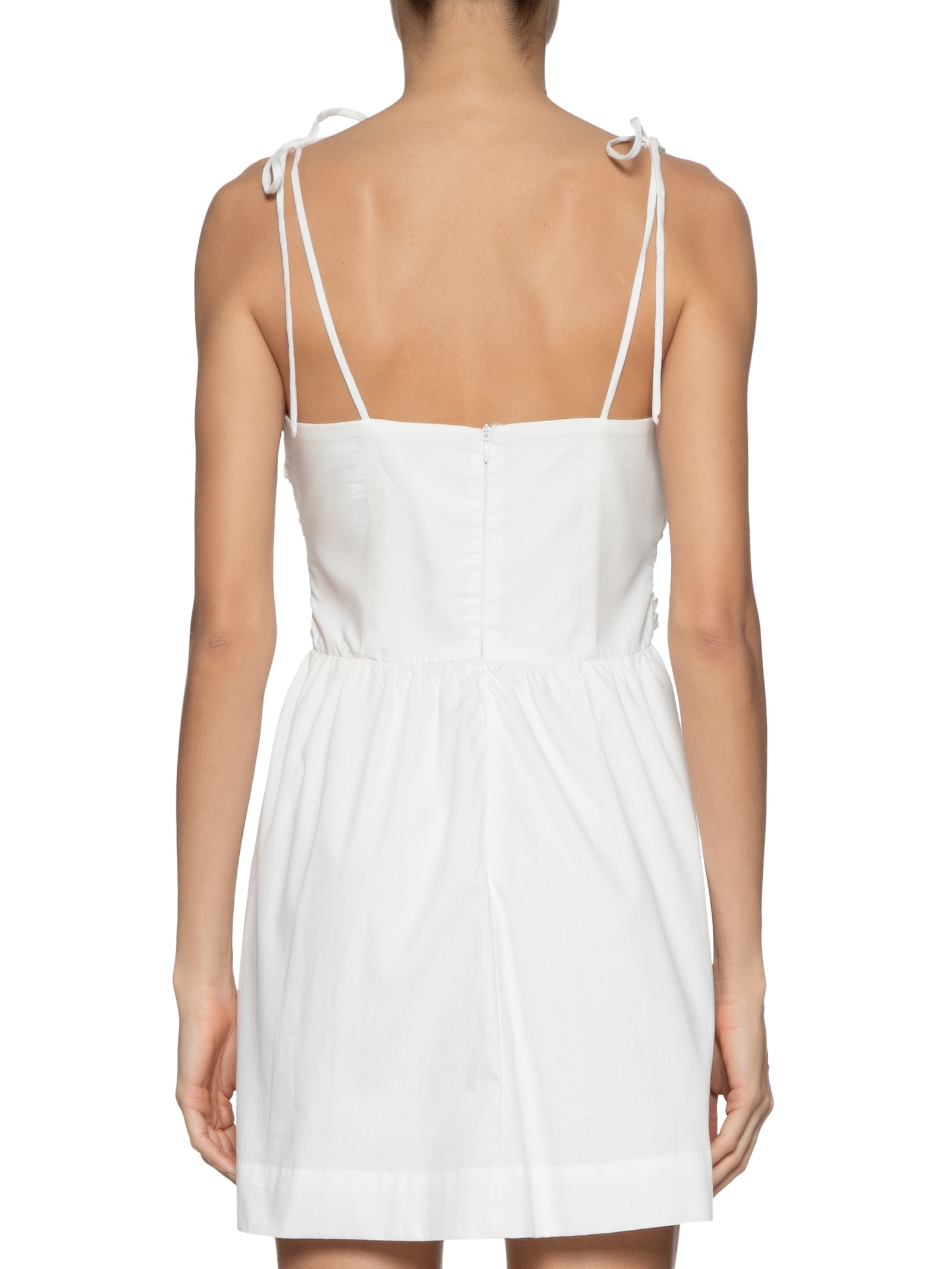Vestido Curto Busto Drapeado Branco  Dress To