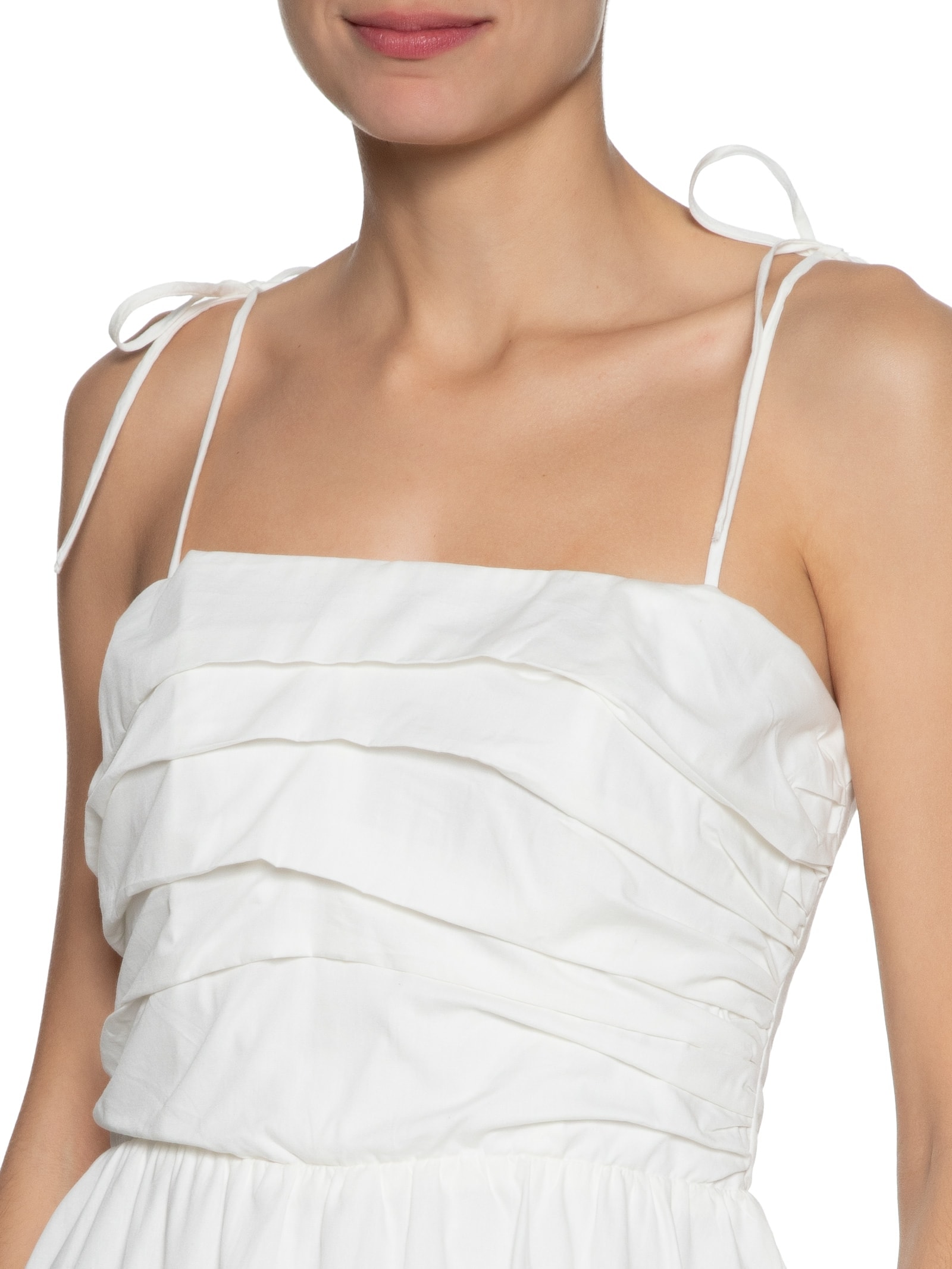 Vestido Curto Busto Drapeado Branco  Dress To
