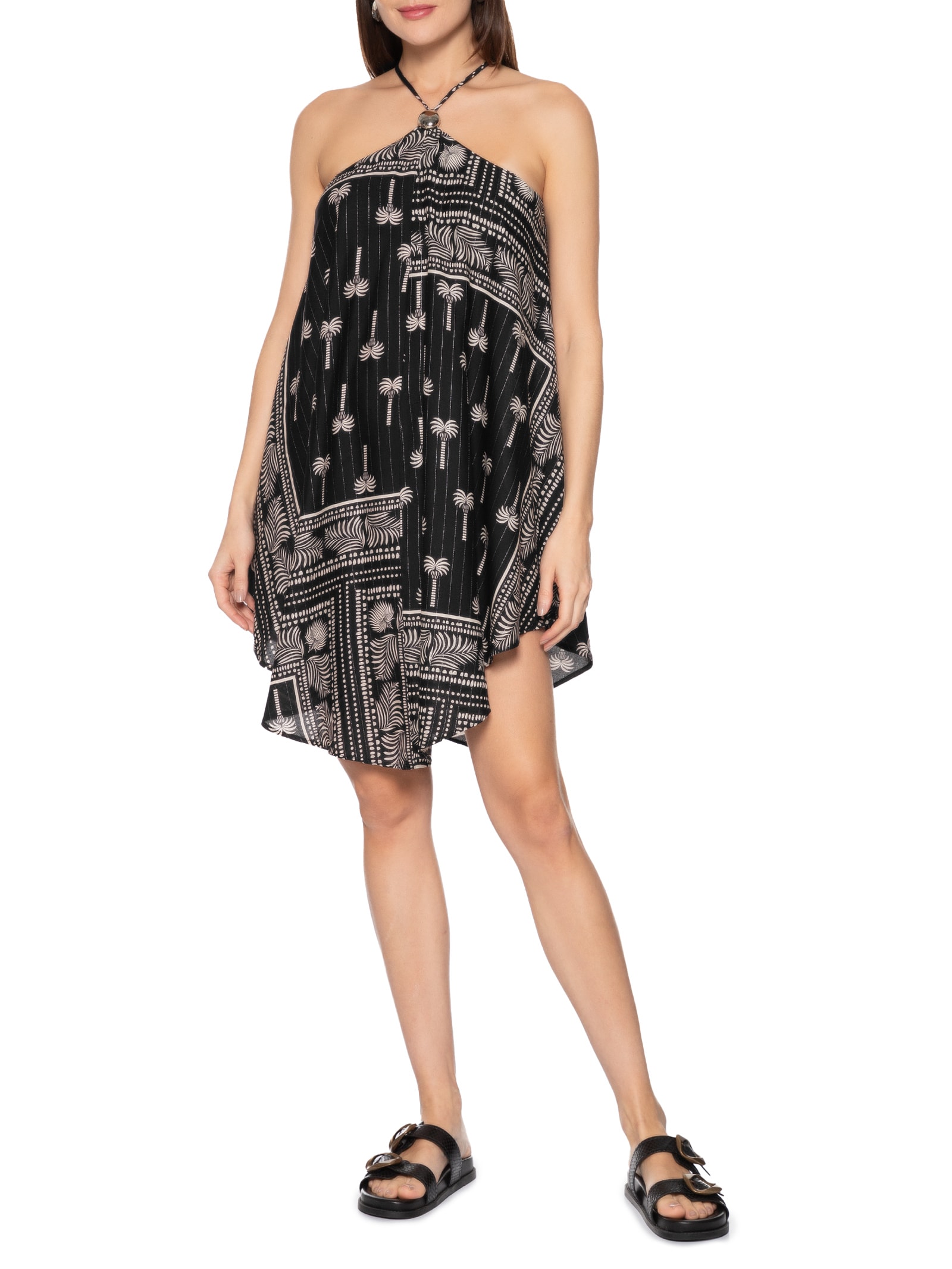 Vestido Curto C/ Pontas Passador Preto Cacay