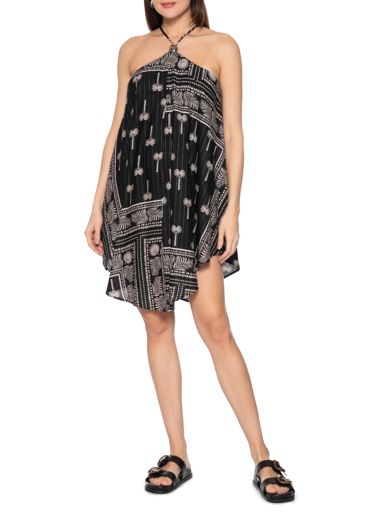 Vestido Curto C/ Pontas Passador Preto Cacay