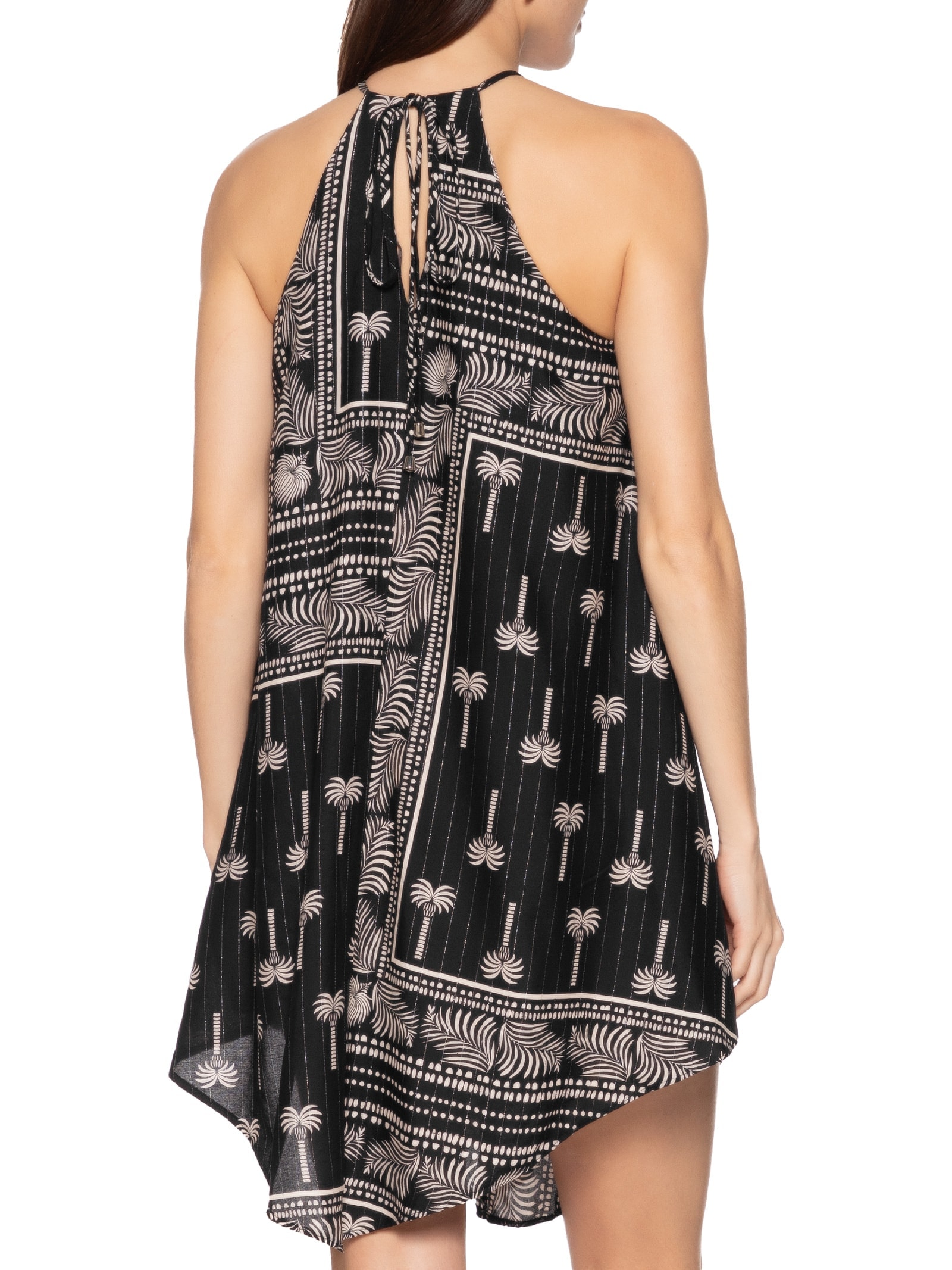 Vestido Curto C/ Pontas Passador Preto Cacay