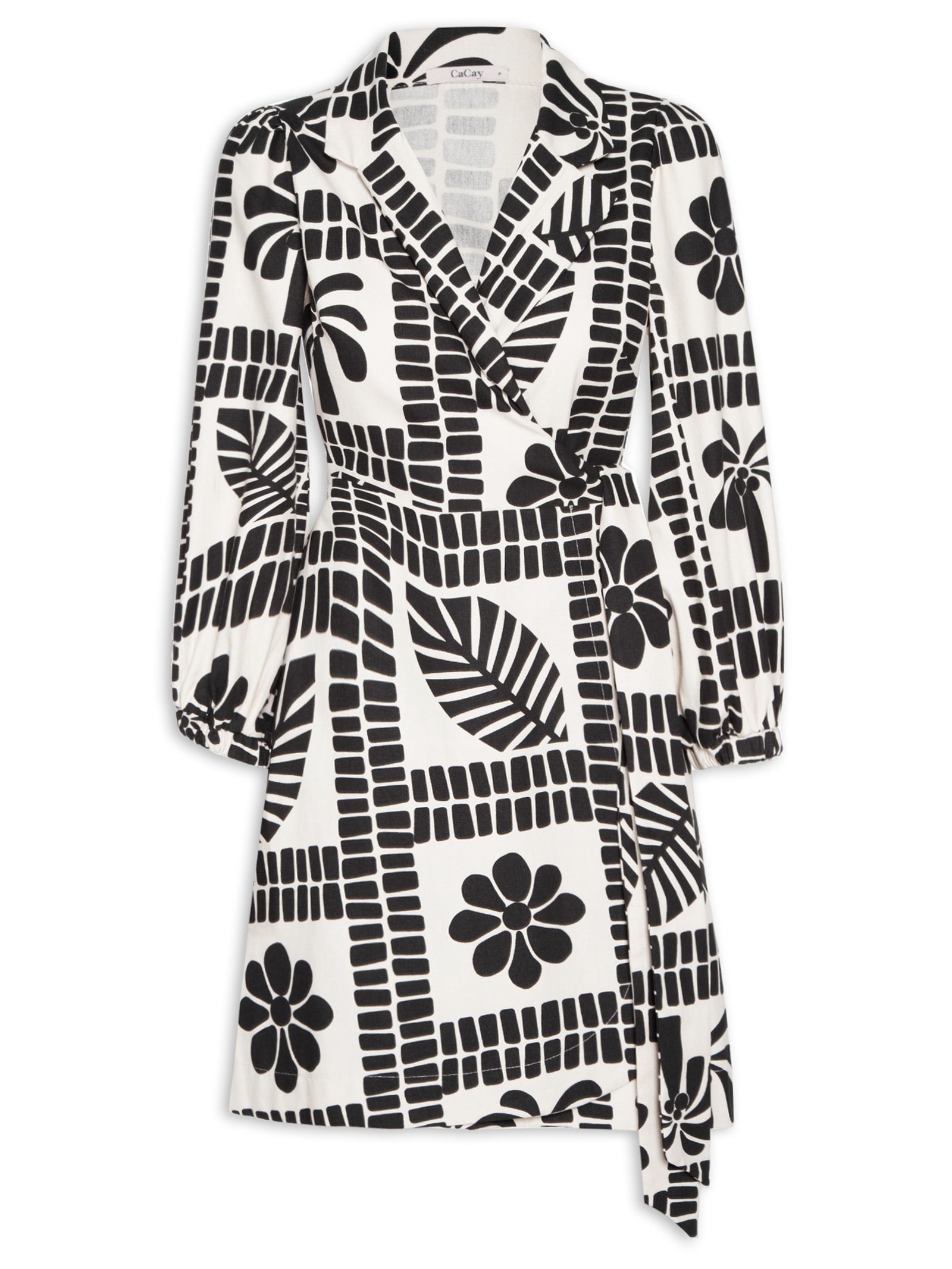Vestido Curto Cachecouer Gola Alfaiataria Branco Cacay
