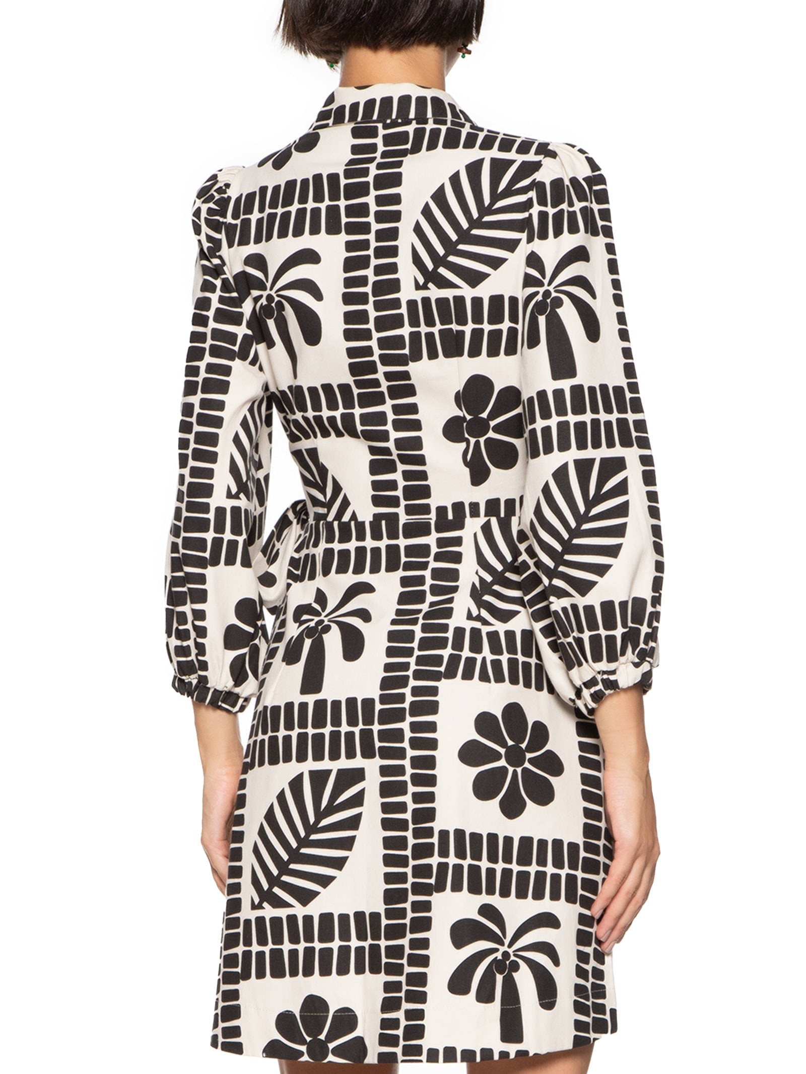 Vestido Curto Cachecouer Gola Alfaiataria Branco Cacay
