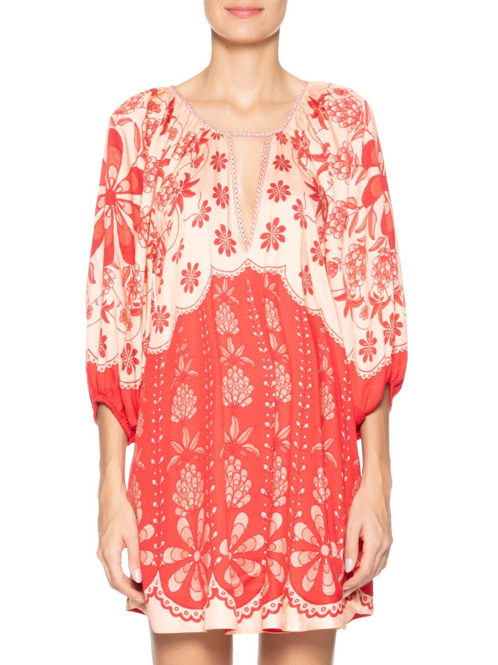 Vestido Curto Caetana Vermelho  Farm