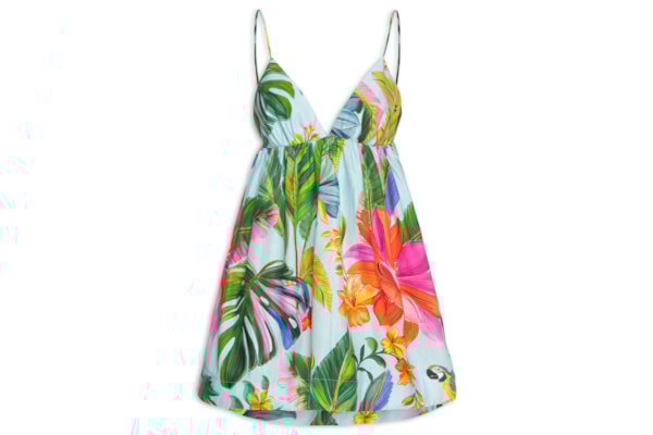 Vestido Curto Canto dos Pássaros - Azul