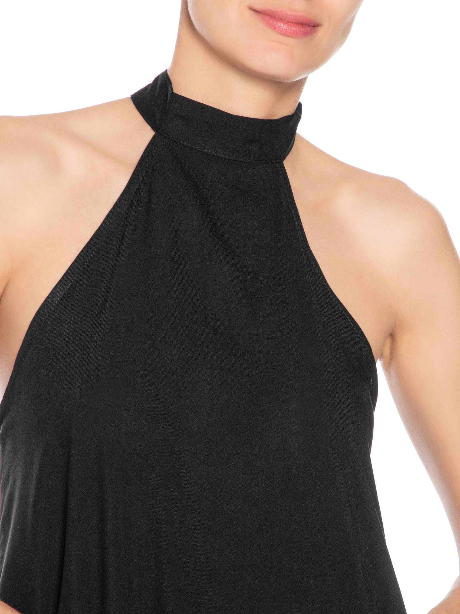 Vestido Curto Cava Americana Preto Basiq