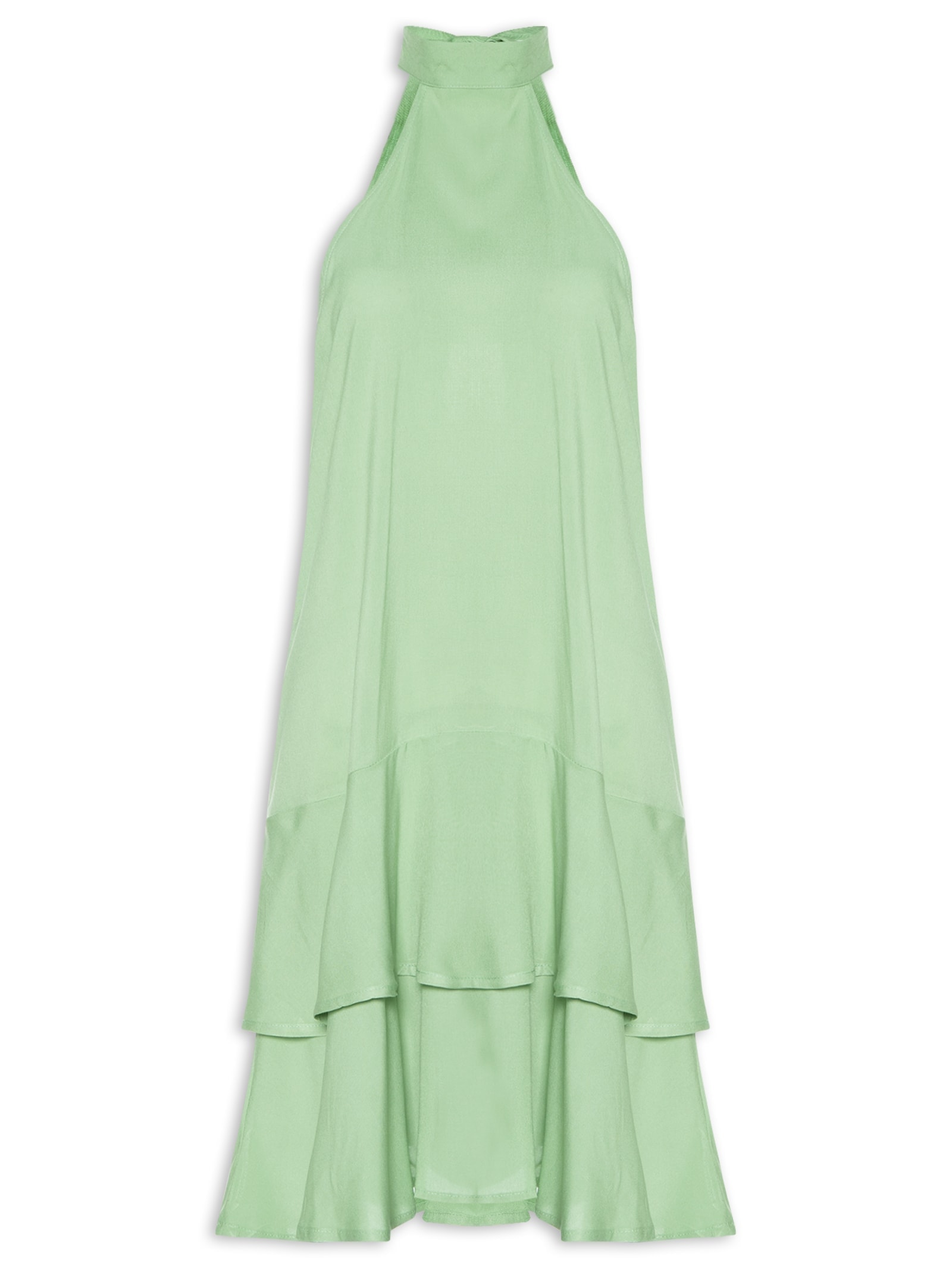 Vestido Curto Cava Americana Verde Basiq