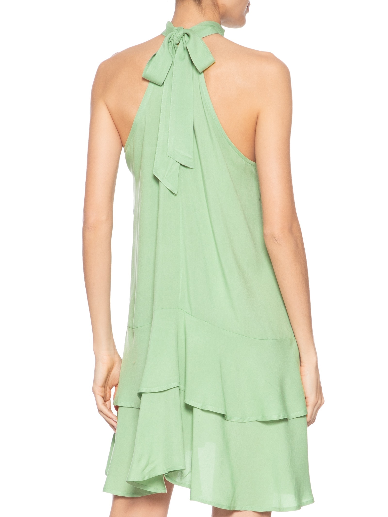 Vestido Curto Cava Americana Verde Basiq