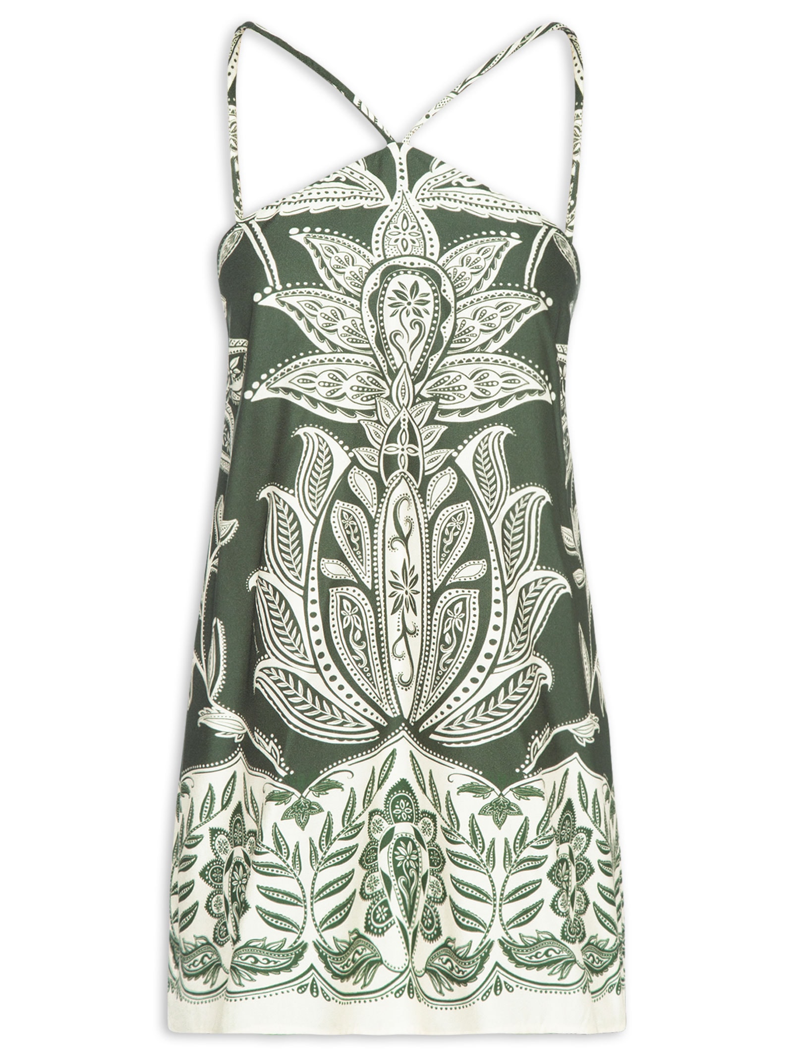 Vestido Curto Céu De Arara Verde Farm