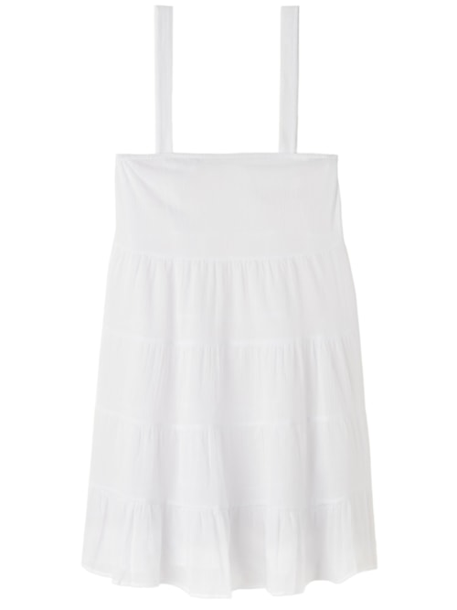 Vestido Curto Com Babados – Branco
