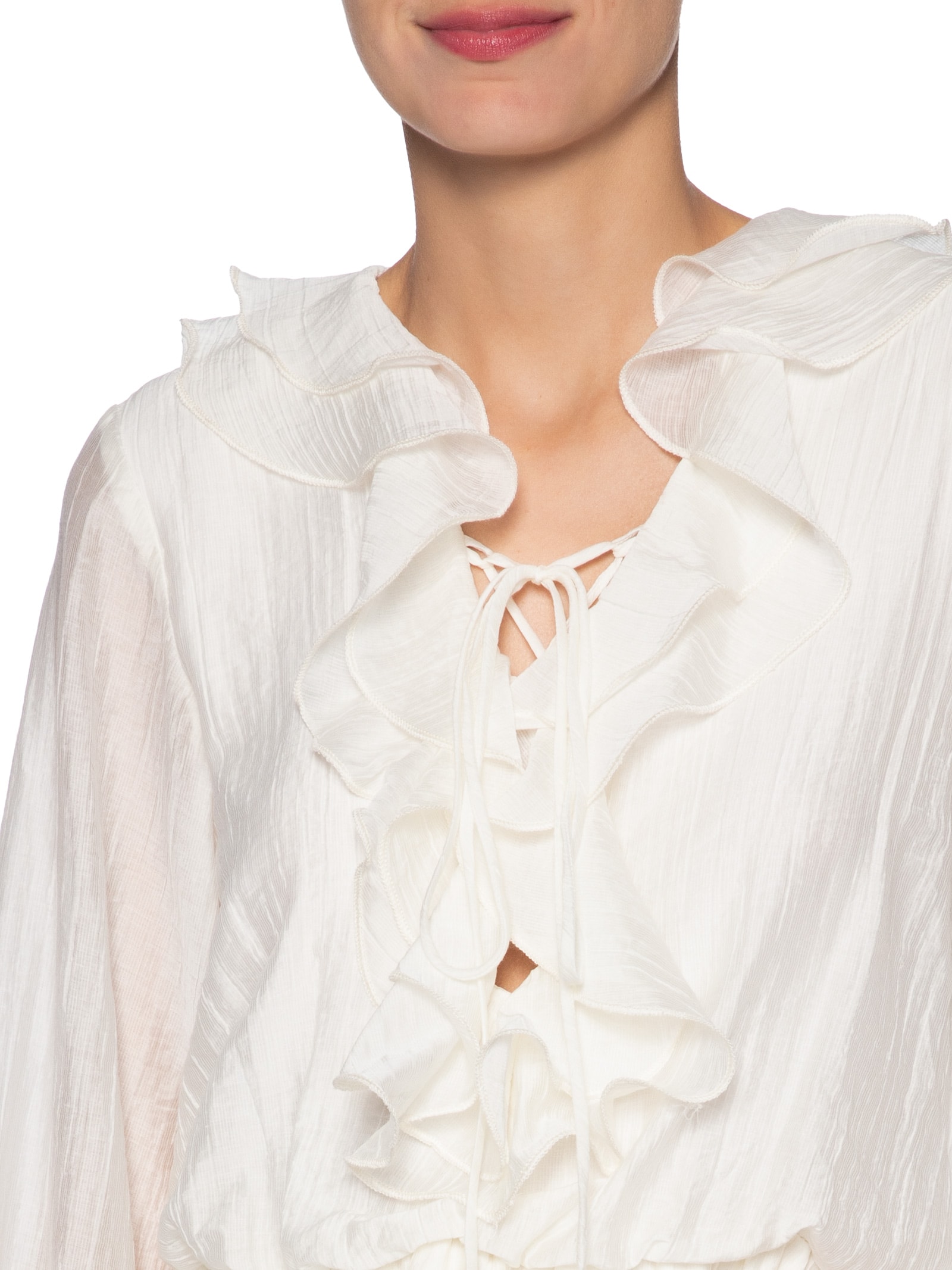 Vestido Curto com Babados – Off White Market 33