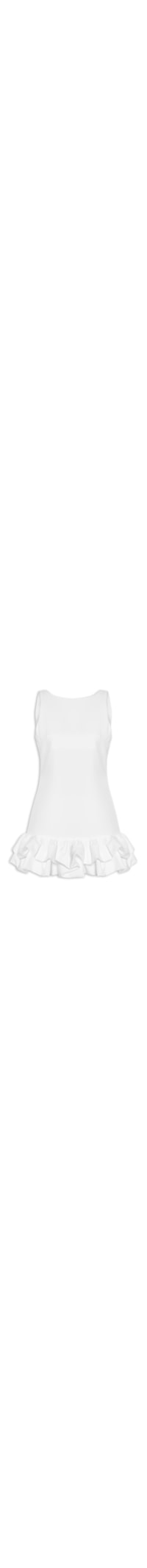 Vestido Curto Com Barra Balonê - Branco