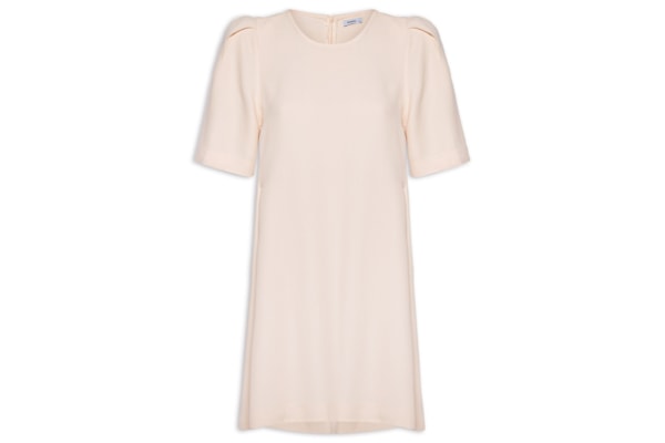 Vestido Curto Com Bolsos Laterais - Amarelo 