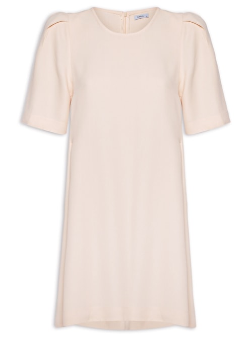 Vestido Curto Com Bolsos Laterais – Amarelo