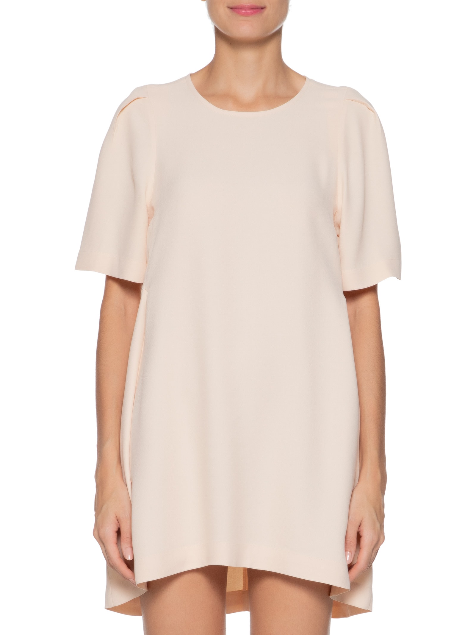 Vestido Curto Com Bolsos Laterais Amarelo  Basiq