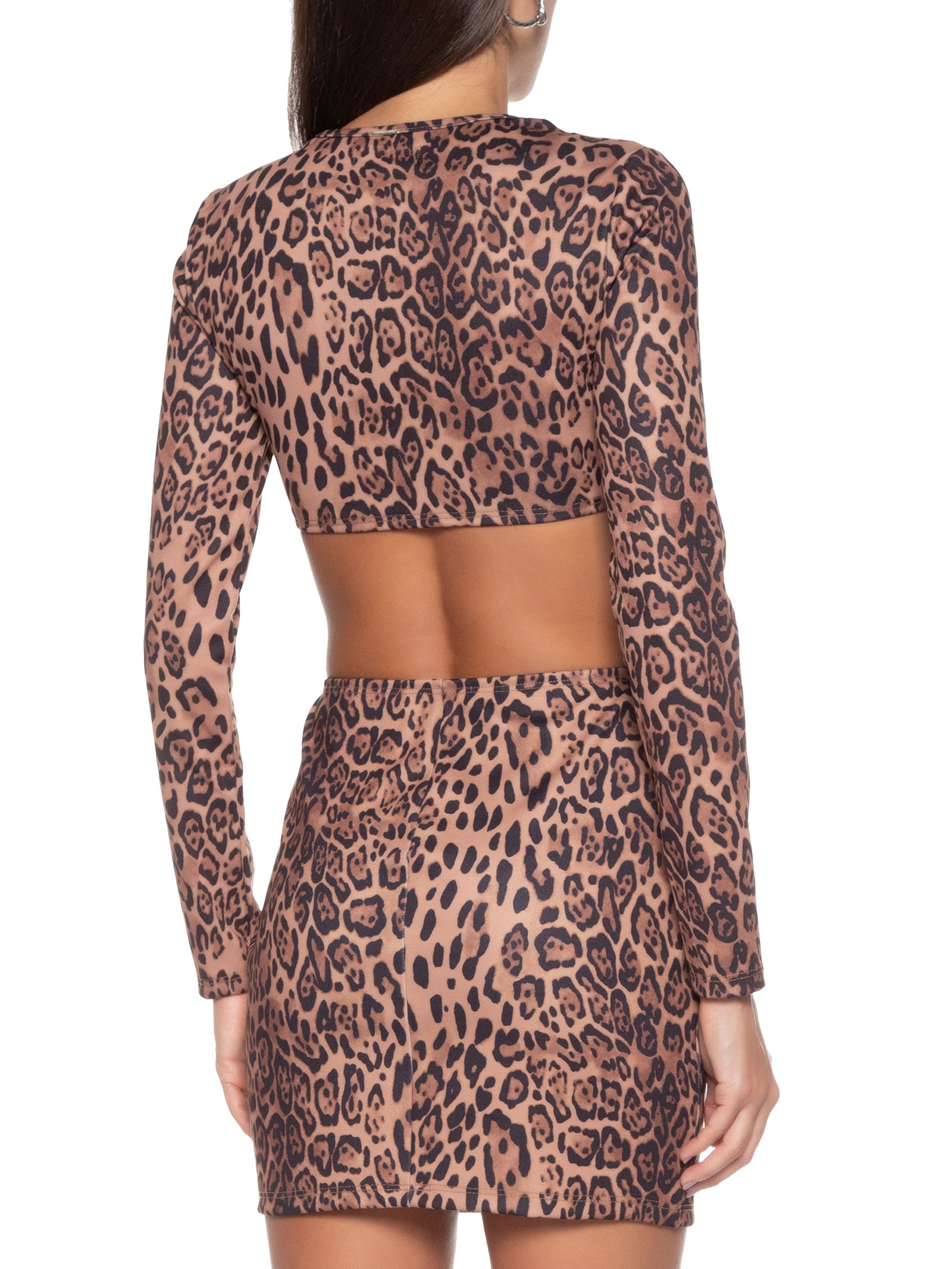 Vestido Curto Com Cut Off Estampado Animal Print My Favorite Things