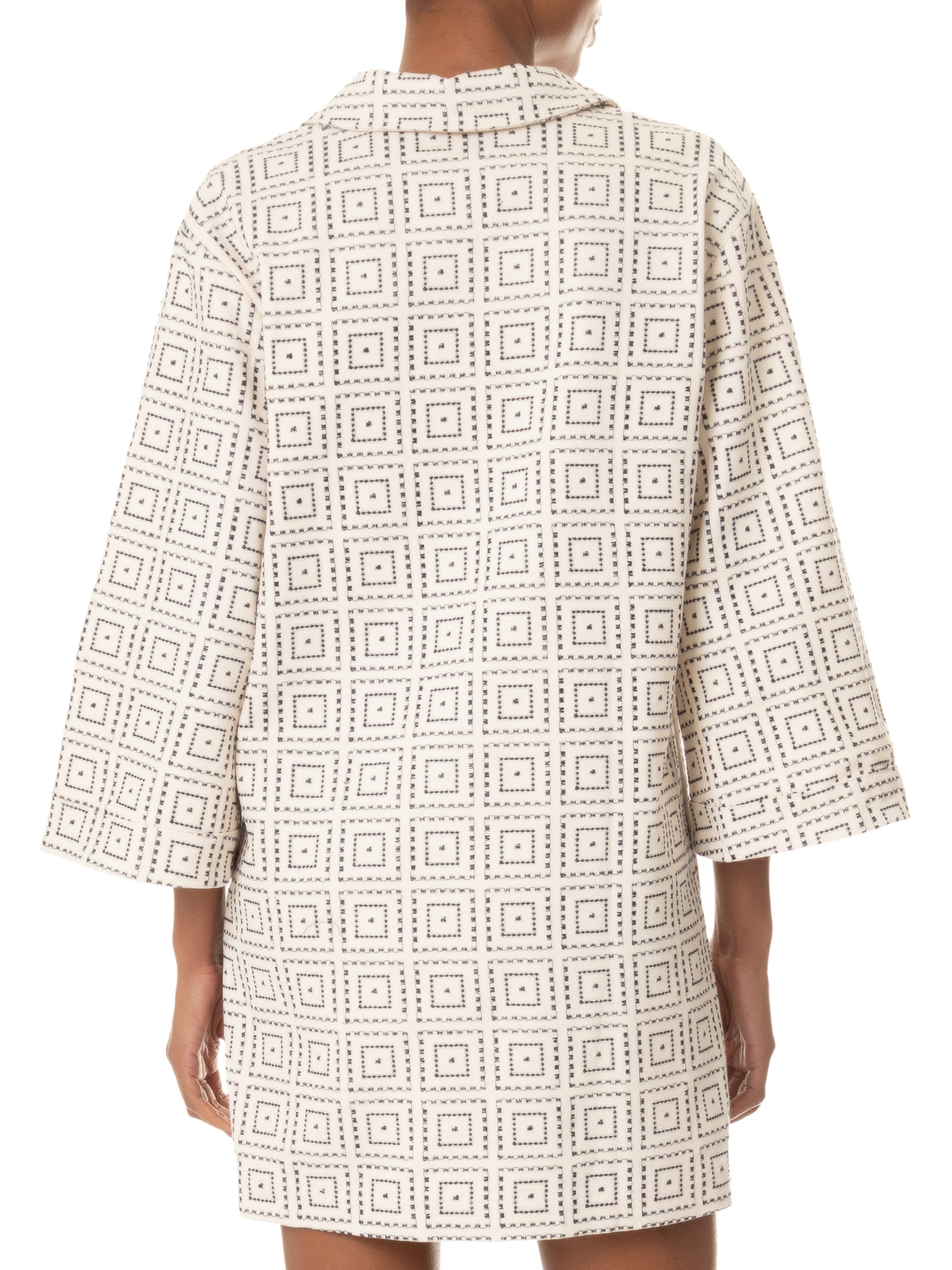 Vestido Curto Com Gola Polo Off White '2Essential