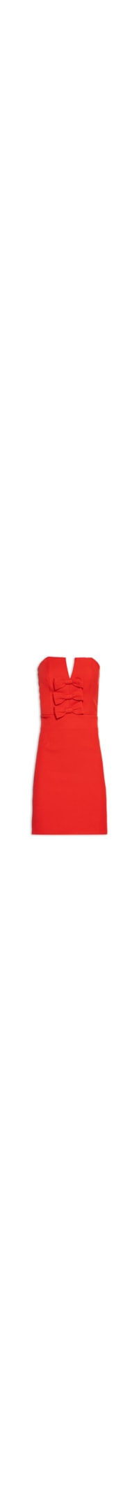 Vestido Curto Com Laço - Vermelho