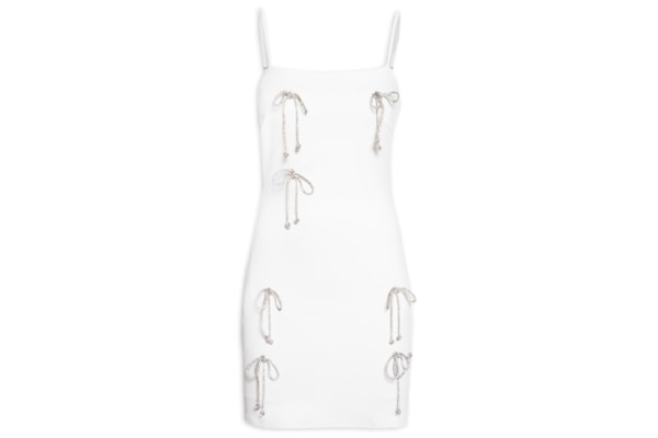 Vestido Curto Com Laços - Branco