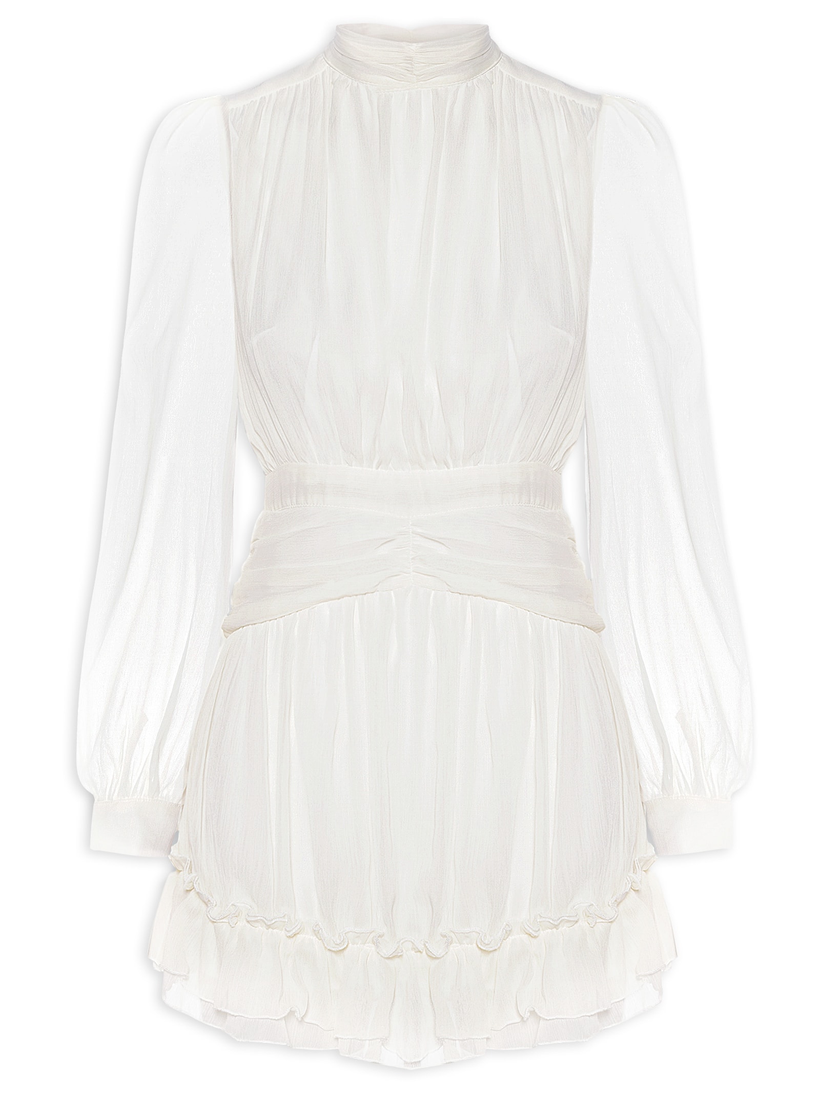 Vestido Curto Com Manga Longa Off White Market 33