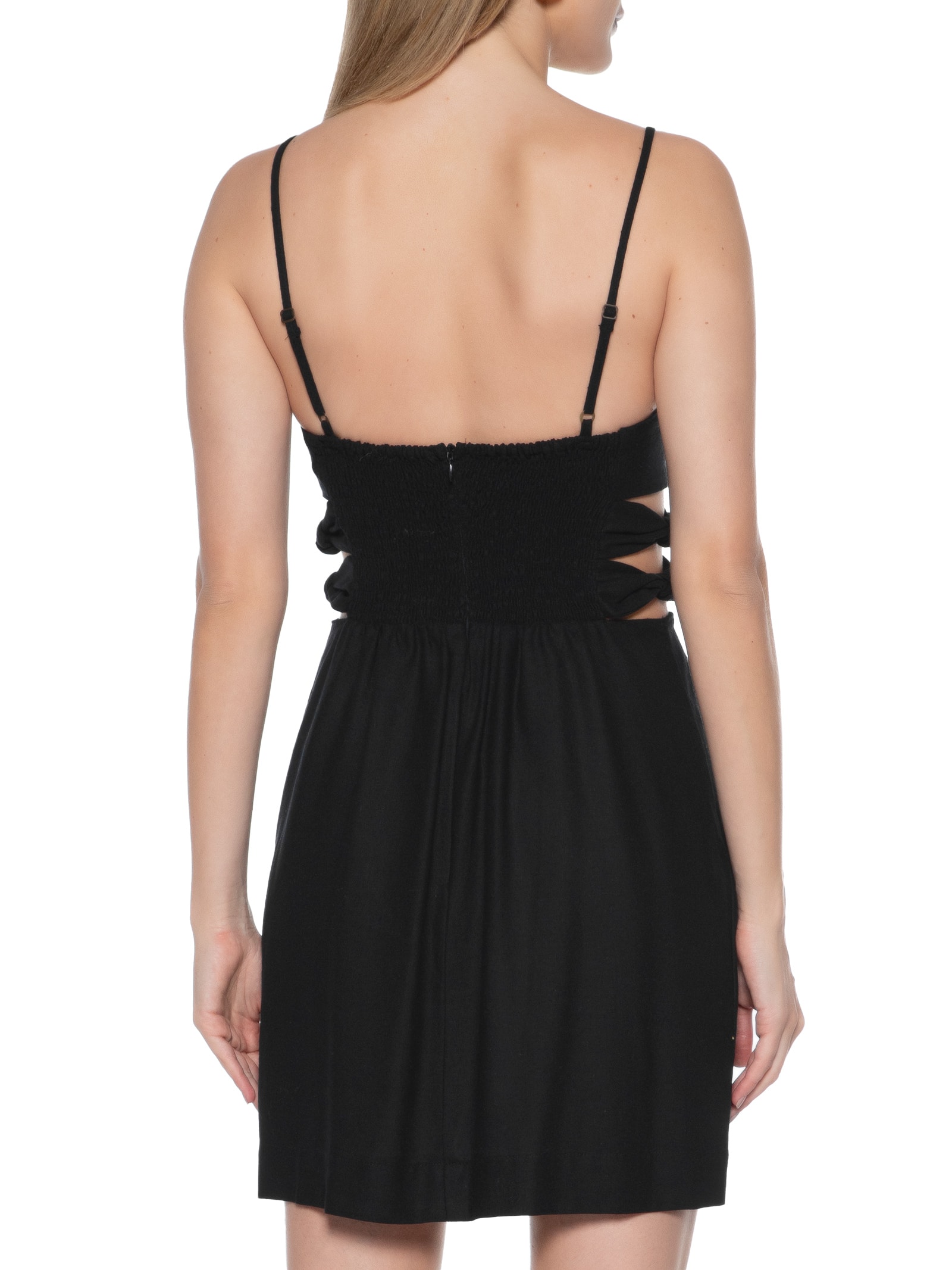 Vestido Curto com Recortes – Preto Farm
