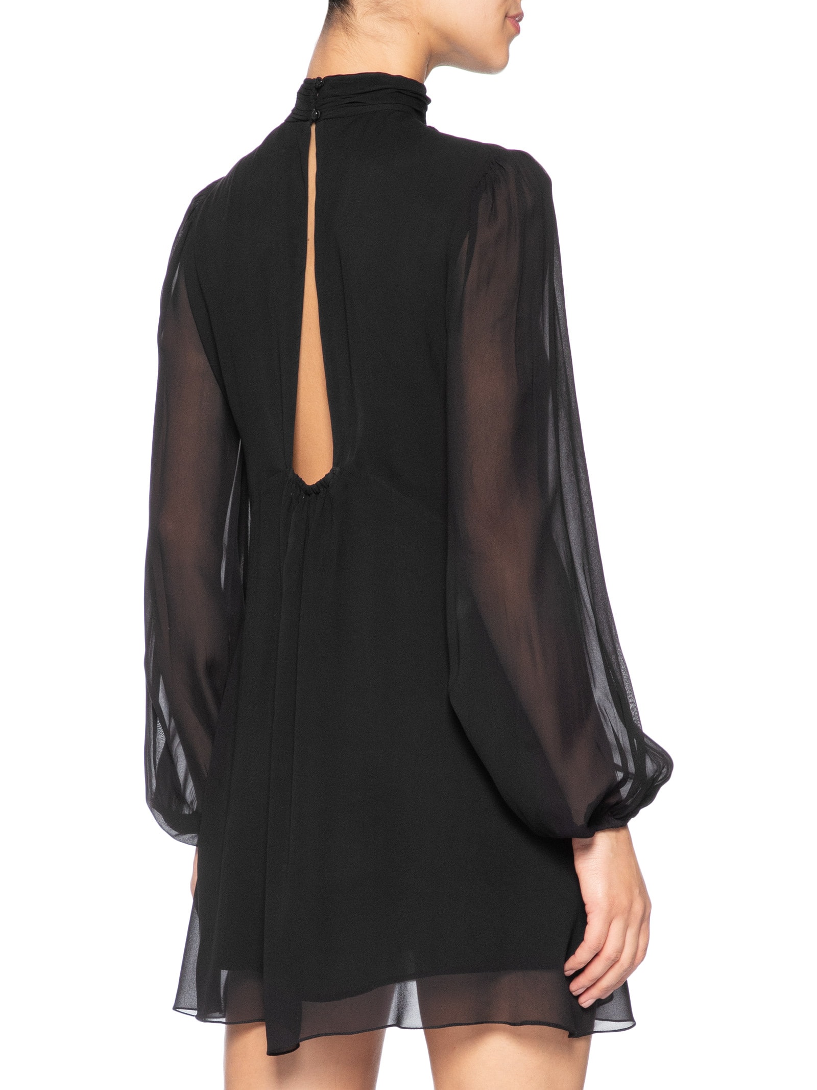 Vestido Curto Com Renda Preto Animale