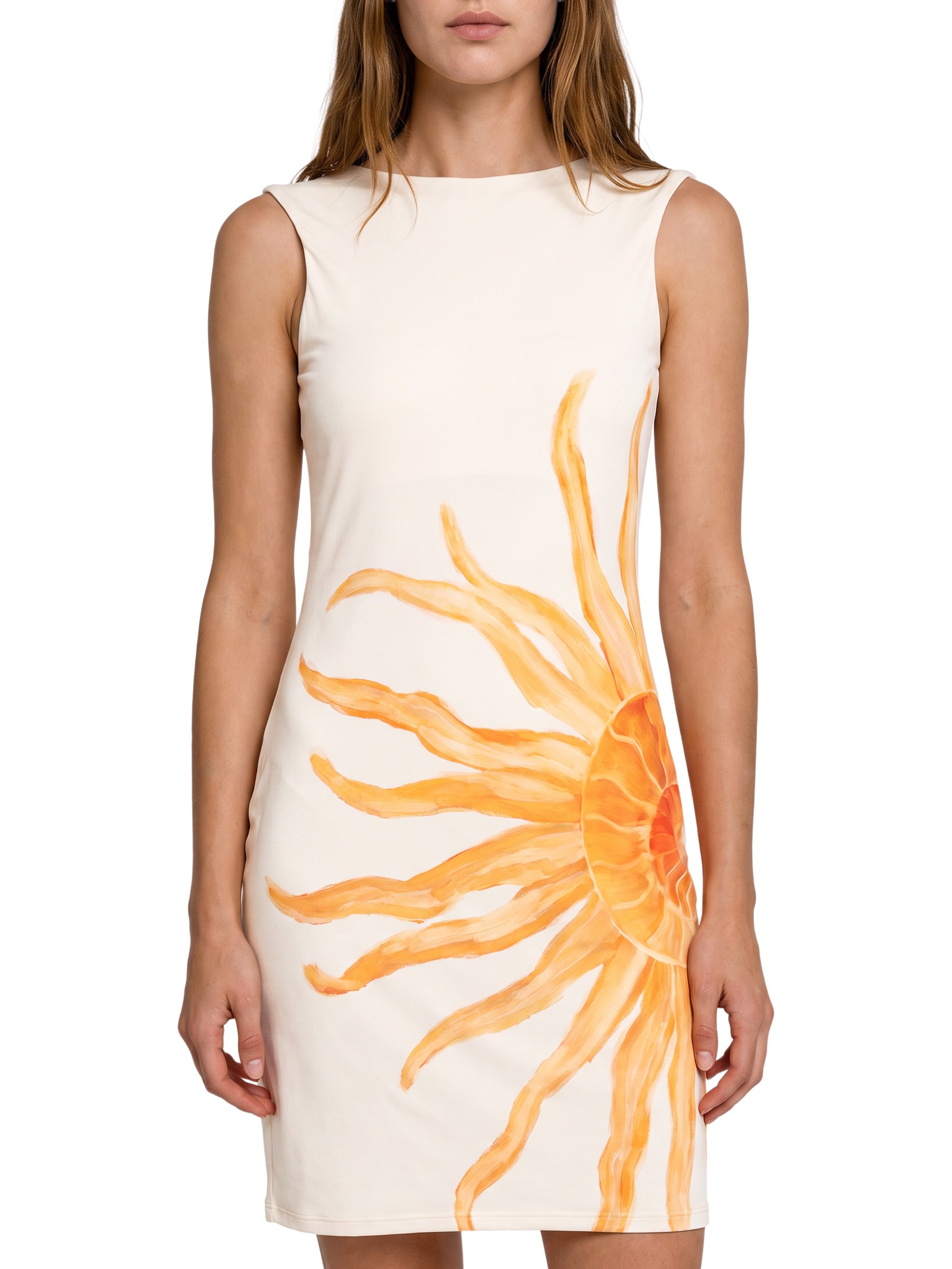 Vestido Curto Com Sobreposição Removível Bege My Favorite