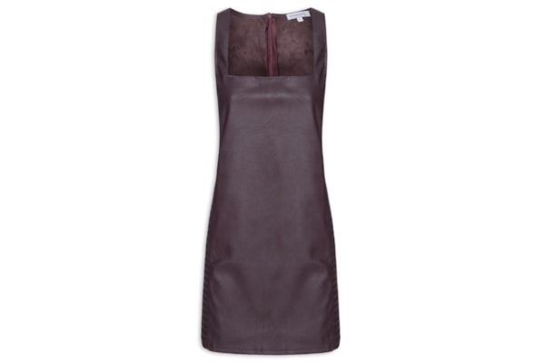 Vestido Curto com Trançado nas Laterais - Roxo