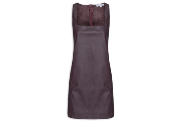 Vestido Curto com Trançado nas Laterais - Roxo