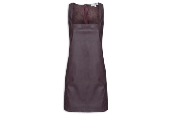 Vestido Curto com Trançado nas Laterais - Roxo