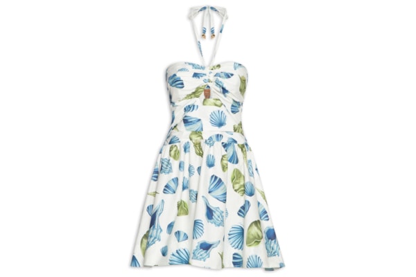 Vestido Curto Concha Litoral - Branco