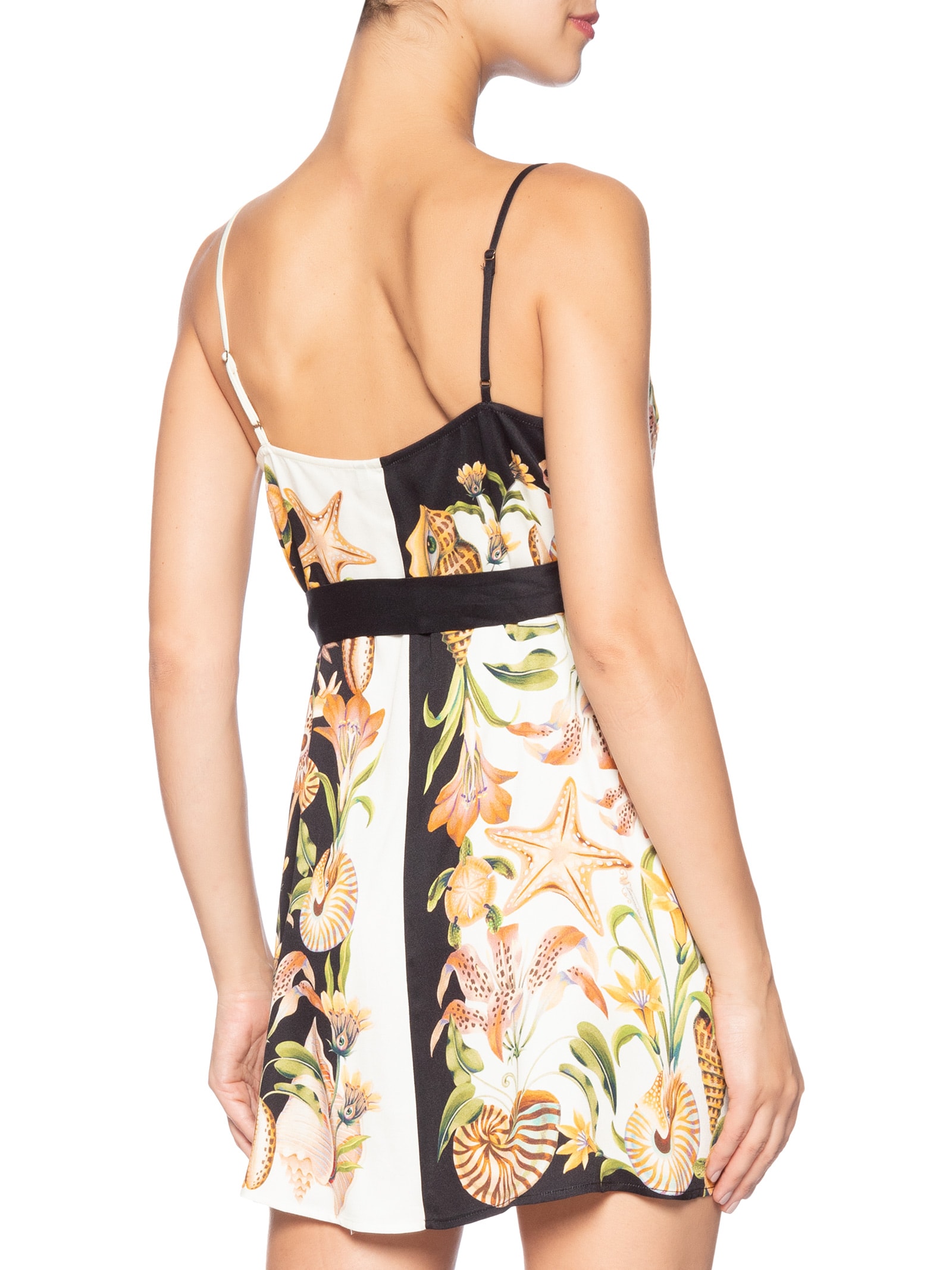 Vestido Curto Concha Surreal Branco Farm